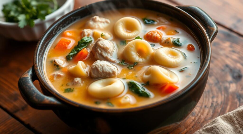 Creamy Chicken Tortellini Soup